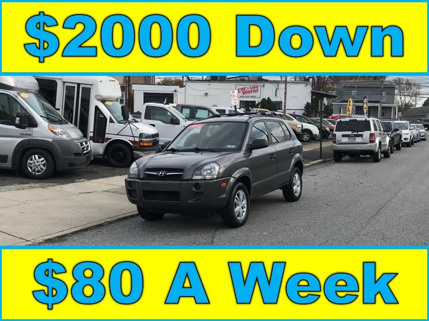 2009 Gray /Gray Hyundai Tucson (KM8JM12B89U) with an 2.0 V4 engine, Automatic transmission, located at 577 Chester Pike, Prospect Park, PA, 19076, (610) 237-1015, 39.886154, -75.302338 - Photo#0